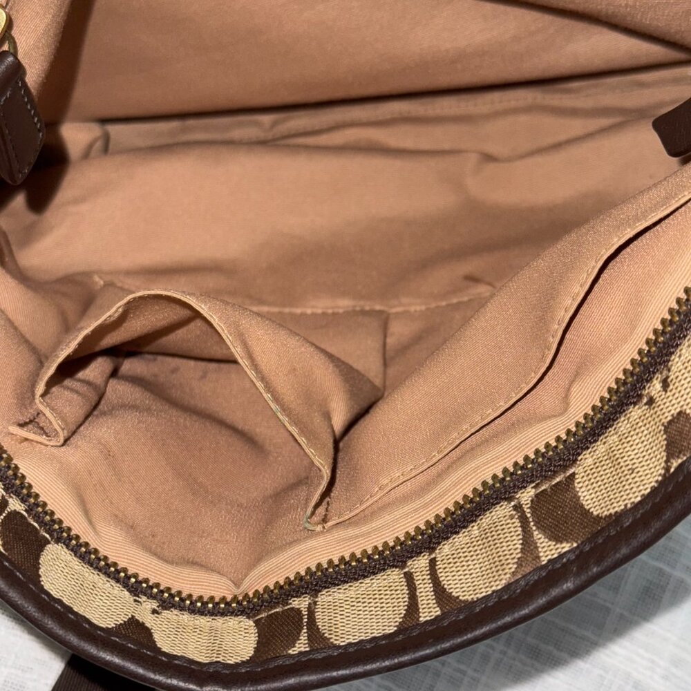 Coach Signature Stripe Jacquard Crossbody Bag - Picture 10 of 10